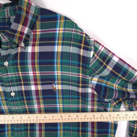 RALPH LAUREN Men’s CLASSIC FIT Button Down LS Green Multi Plaid Shirt Size XL - Picture 5 of 11